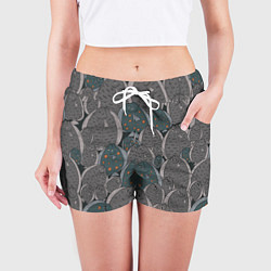 Шорты женские Камбала паттерн, цвет: 3D-принт — фото 2