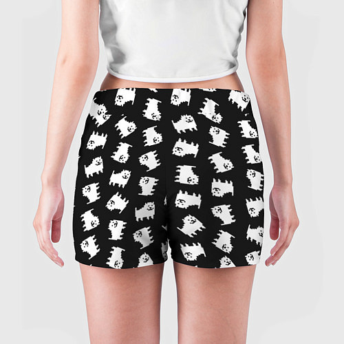 Женские шорты Annoying dog pattern - Undertale / 3D-принт – фото 4