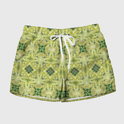 Шорты женские Зеленая узорчатая текстура, цвет: 3D-принт