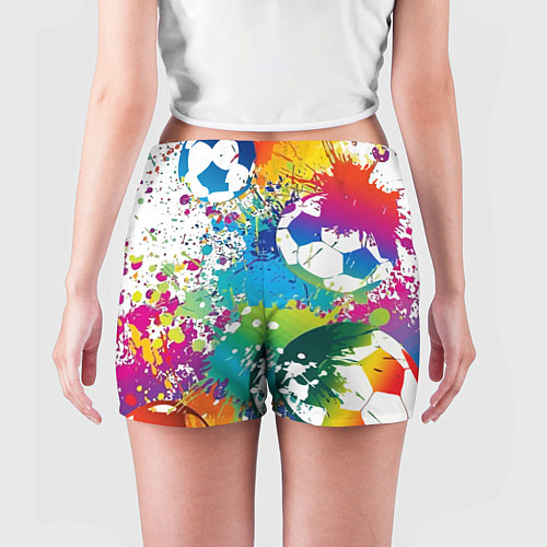 Женские шорты Краски футбола / 3D-принт – фото 4