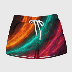 Шорты женские Разноцветное движение, цвет: 3D-принт