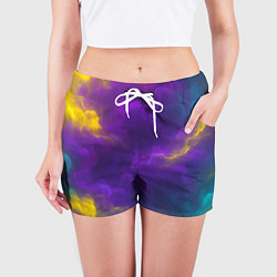 Шорты женские Смешение красок, цвет: 3D-принт — фото 2