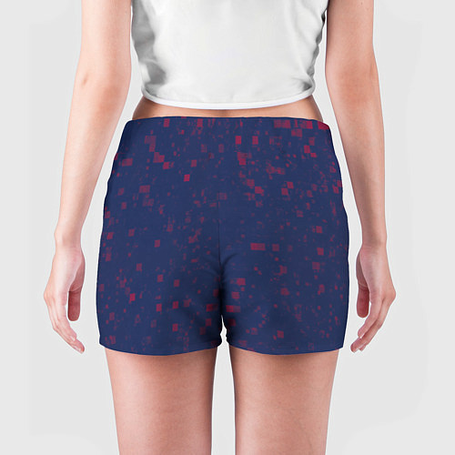 Женские шорты Color red squares / 3D-принт – фото 4