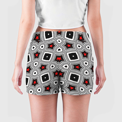 Женские шорты Звезды в геометрической абстракции / 3D-принт – фото 4