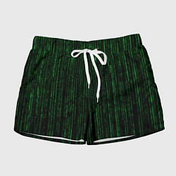 Шорты женские Матрица - код, цвет: 3D-принт