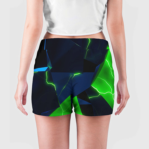 Женские шорты Neon tile green / 3D-принт – фото 4