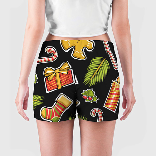 Женские шорты Рождественский вайб / 3D-принт – фото 4