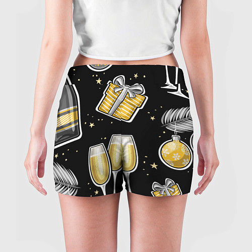 Женские шорты Новогодний вайб / 3D-принт – фото 4