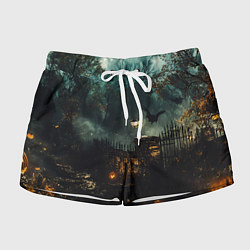 Женские шорты Ночь тыкв и теней