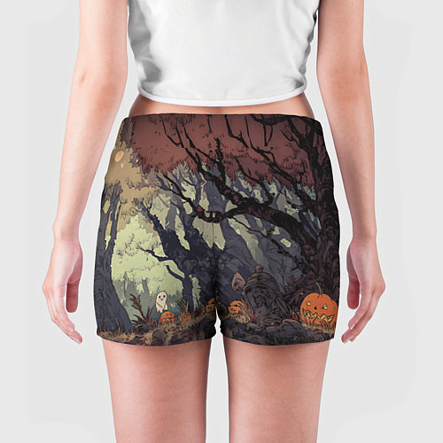Женские шорты Призрачный лес / 3D-принт – фото 4