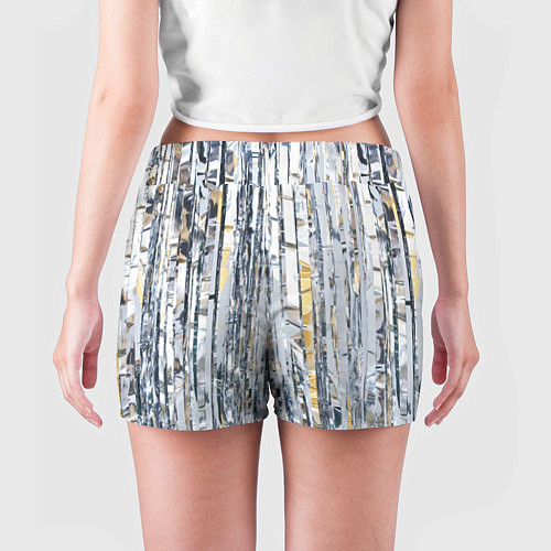 Женские шорты Новогодний дождик / 3D-принт – фото 4