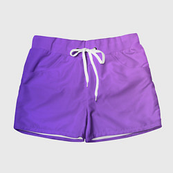 Шорты женские The color is purple, цвет: 3D-принт