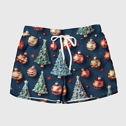 Шорты женские Новгодний паттерн, цвет: 3D-принт