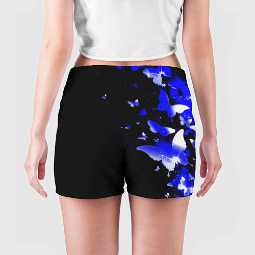 Женские шорты Наполи бабочки текстура / 3D-принт – фото 4