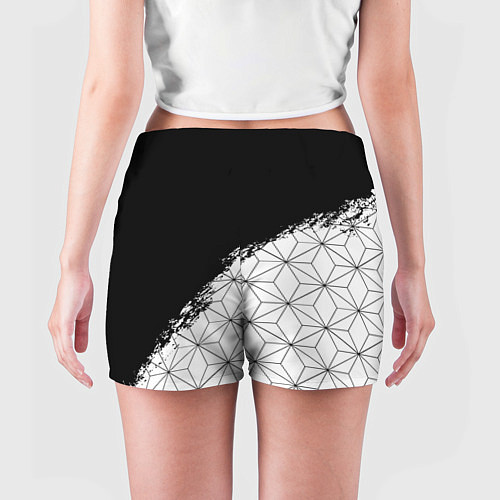 Женские шорты Liverpool краски текстура геометрия / 3D-принт – фото 4
