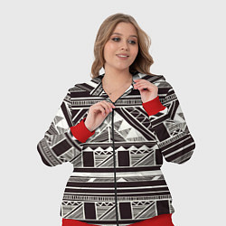 Женский 3D-костюм Etno pattern, цвет: 3D-красный — фото 2