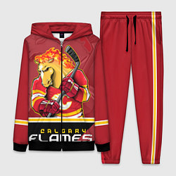 Женский 3D-костюм Calgary Flames, цвет: 3D-черный