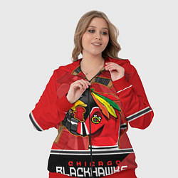 Женский 3D-костюм Chicago Blackhawks, цвет: 3D-красный — фото 2