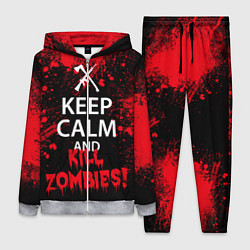 Женский 3D-костюм Keep Calm & Kill Zombies, цвет: 3D-меланж