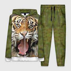 Женский 3D-костюм Удивленный тигр, цвет: 3D-белый