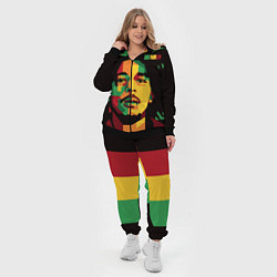 Женский 3D-костюм Боб Марли, цвет: 3D-черный — фото 2