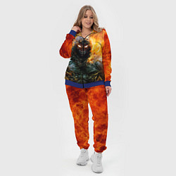 Женский 3D-костюм Disturbed: Monster Flame, цвет: 3D-синий — фото 2