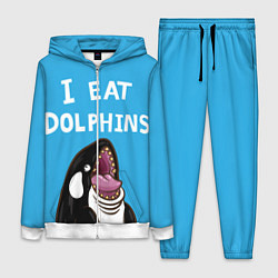 Женский 3D-костюм I eat dolphins, цвет: 3D-белый