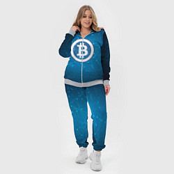 Женский 3D-костюм Bitcoin Blue, цвет: 3D-меланж — фото 2
