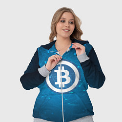 Женский 3D-костюм Bitcoin Blue, цвет: 3D-меланж — фото 2