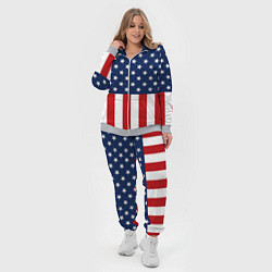Женский 3D-костюм Флаг США, цвет: 3D-меланж — фото 2