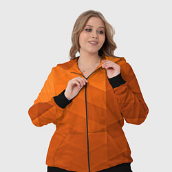 Женский 3D-костюм Orange abstraction, цвет: 3D-черный — фото 2