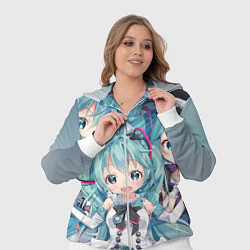 Женский 3D-костюм Hatsune Miku, цвет: 3D-белый — фото 2