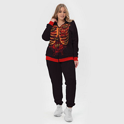 Женский 3D-костюм Человеческий скелет, цвет: 3D-красный — фото 2