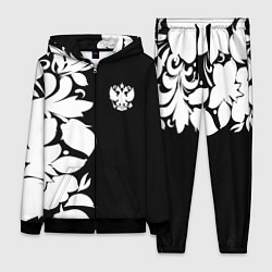 Женский 3D-костюм Russia: B&W Floral, цвет: 3D-черный
