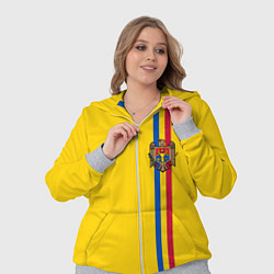 Женский 3D-костюм Молдавия: лента с гербом, цвет: 3D-меланж — фото 2