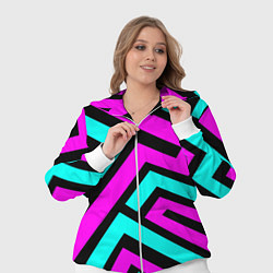 Женский 3D-костюм Maze: Violet & Turquoise, цвет: 3D-белый — фото 2
