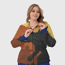 Женский 3D-костюм Godzilla: Monster Smoke, цвет: 3D-синий — фото 2