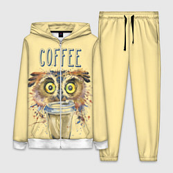 Женский 3D-костюм Owls like coffee, цвет: 3D-белый