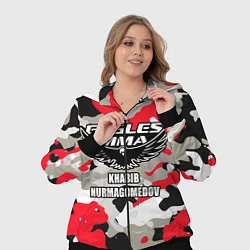 Женский 3D-костюм Khabib Nurmagomedov: Red Camo, цвет: 3D-черный — фото 2