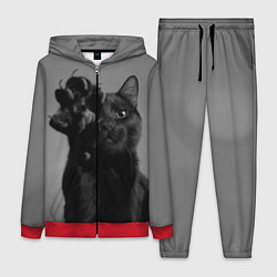 Женский 3D-костюм Черный котик, цвет: 3D-красный