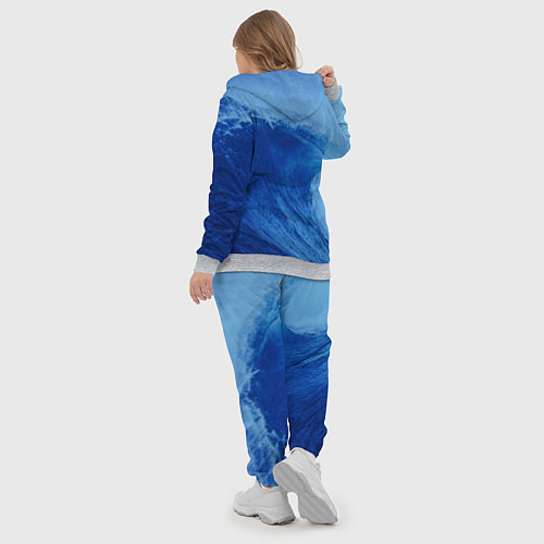 Женский костюм Парная - вода: кислород с волнами / 3D-Меланж – фото 5