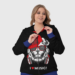 Женский 3D-костюм I love music!, цвет: 3D-синий — фото 2