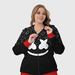 Женский 3D-костюм Marshmello Black, цвет: 3D-красный — фото 2