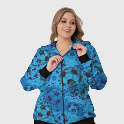 Женский 3D-костюм Футбольные мячи, цвет: 3D-черный — фото 2