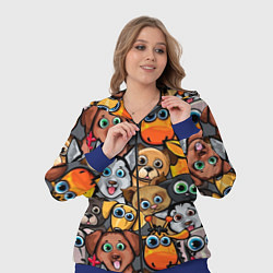 Женский 3D-костюм Веселые собаки, цвет: 3D-синий — фото 2