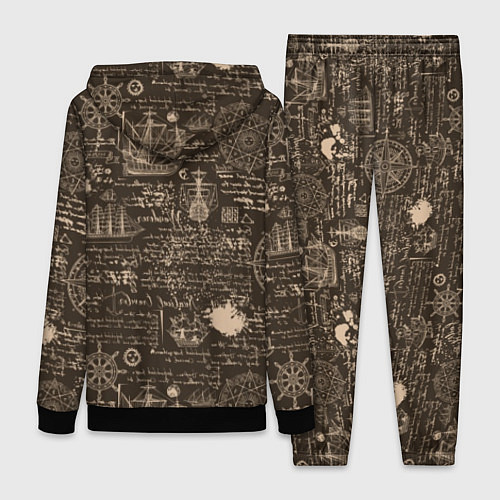 Женский костюм Старая рукопись путешественника / 3D-Черный – фото 2