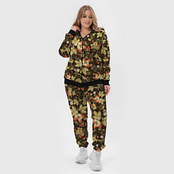 Женский 3D-костюм Хохлома роспись клубника, цвет: 3D-черный — фото 2