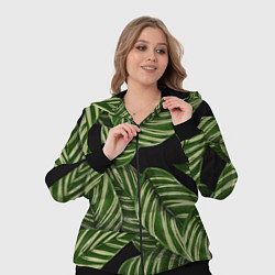 Женский 3D-костюм Тропические большие листья, цвет: 3D-черный — фото 2
