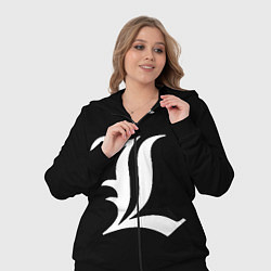 Женский 3D-костюм DEATH NOTE ТЕТРАДЬ СМЕРТИ L, цвет: 3D-черный — фото 2