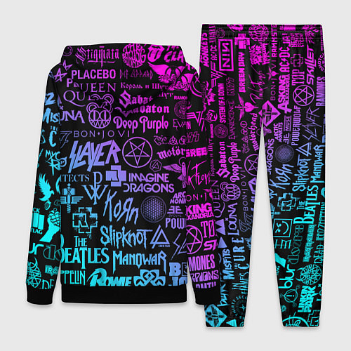Женский костюм ЛОГОТИПЫ РОК ГРУПП / 3D-Черный – фото 2